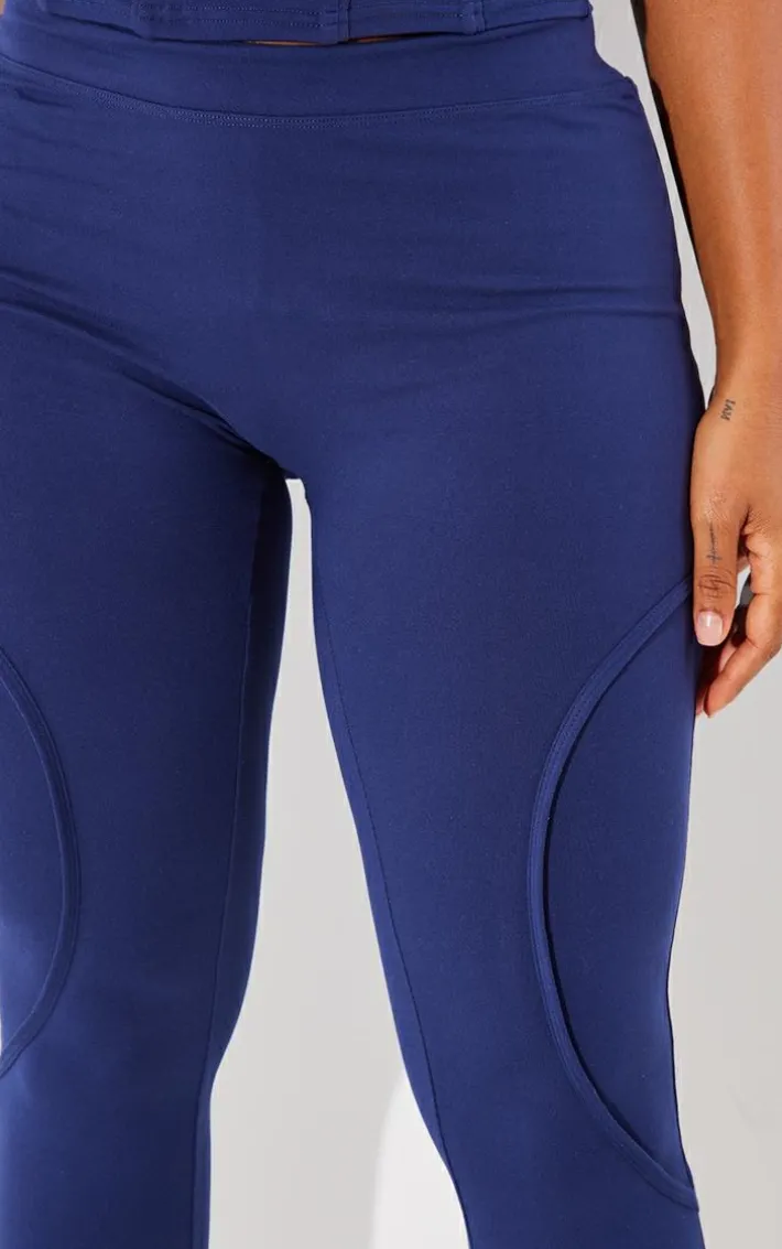Shape Navy Sculpted Seam Detail Leggings