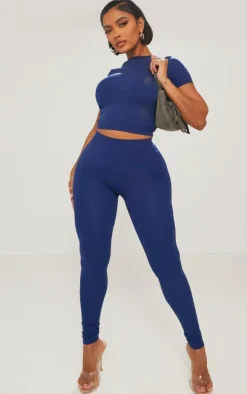 Shape Navy Stretch Seamless Leggings