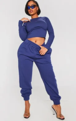 Shape Navy Underbust Long Sleeve Top