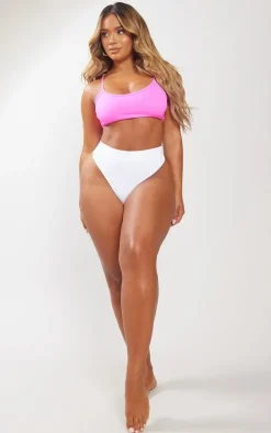 Shape Neon Pink Sculpted Strappy Crop Top