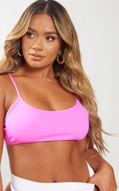 Shape Neon Pink Sculpted Strappy Crop Top