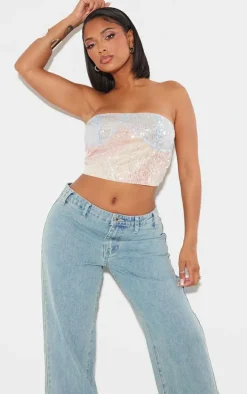 Shape Nude Ombre Sequin Bandeau