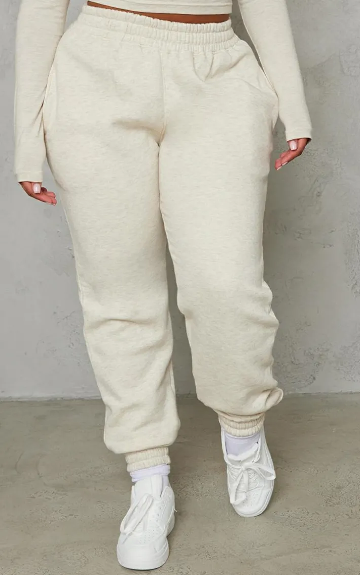 Shape Oatmeal Marl High Waist Cuffed Sweatpants