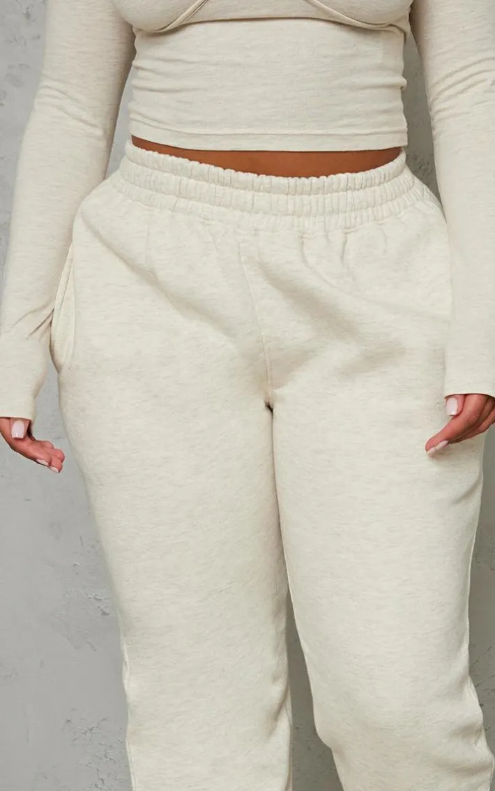 Shape Oatmeal Marl High Waist Cuffed Sweatpants