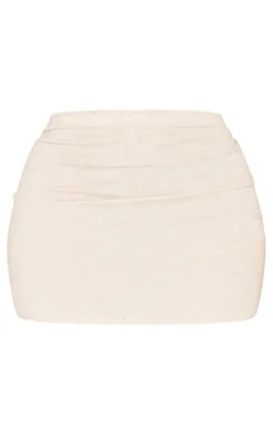 Shape Oatmeal Melange Mini Skirt