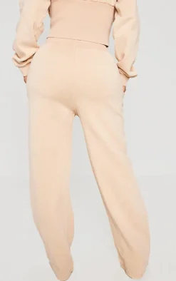 Shape Oatmeal Sweat Seam Detail Wide Leg Sweatpants