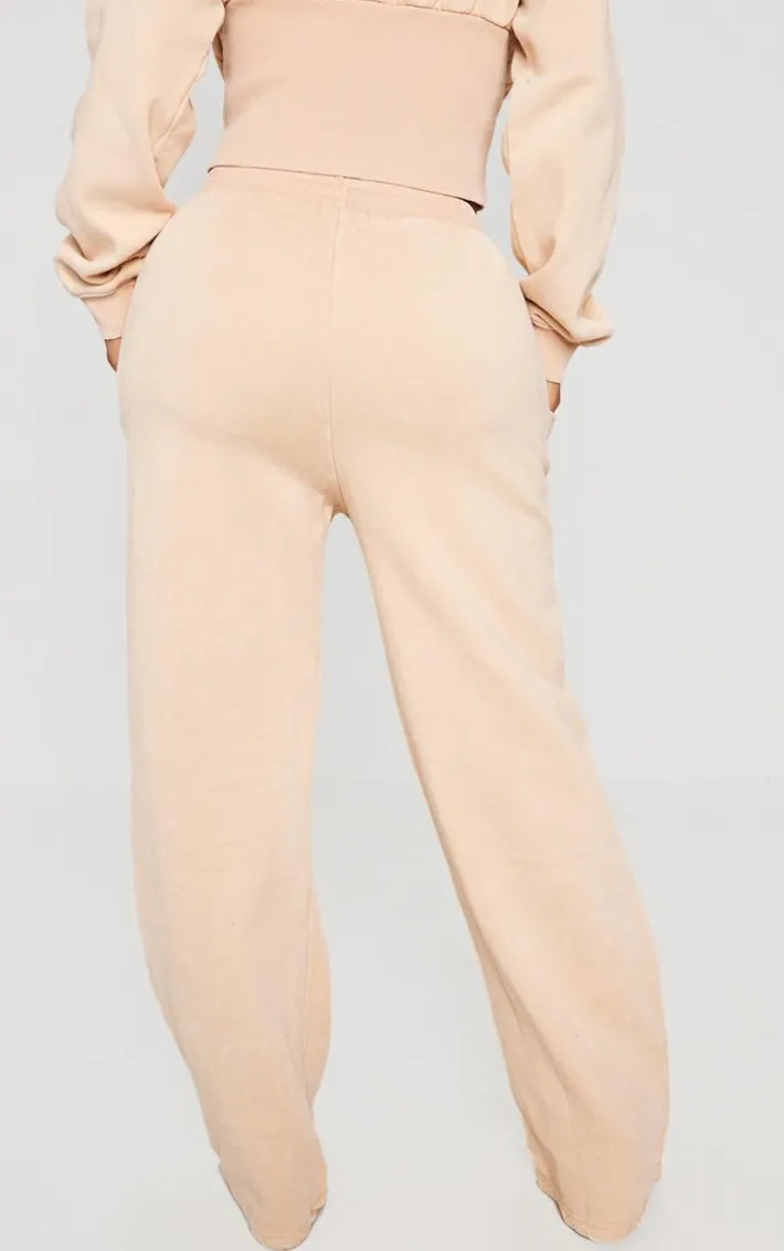 Shape Oatmeal Sweat Seam Detail Wide Leg Sweatpants