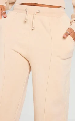 Shape Oatmeal Sweat Seam Detail Wide Leg Sweatpants