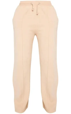 Shape Oatmeal Sweat Seam Detail Wide Leg Sweatpants