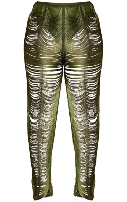Shape Olive Fringe Pants