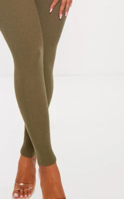 Shape Olive Knit High Waist Leggings