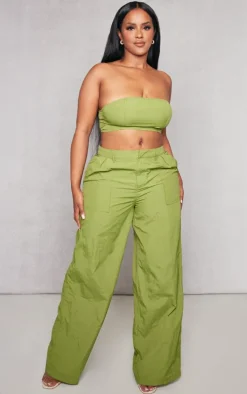Shape Olive Lightweight Parachute Wide Leg Pants