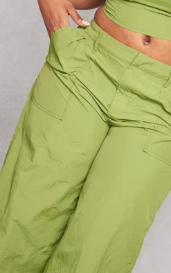 Shape Olive Lightweight Parachute Wide Leg Pants