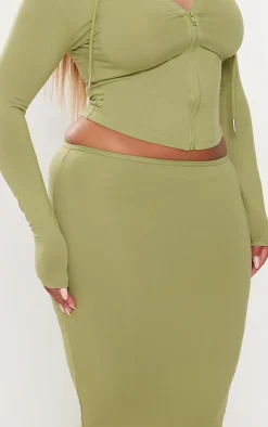 Shape Olive Sculpted Maxi Skirt