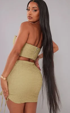 Shape Olive Textured Plunge Corset