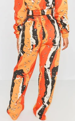 Shape Orange Straight Leg Camo Sweatpants