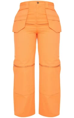 Shape Orange Woven Zip Detail Pants