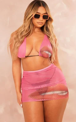 Shape Pink Printed Mesh Bralet