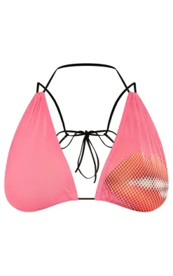 Shape Pink Printed Mesh Bralet