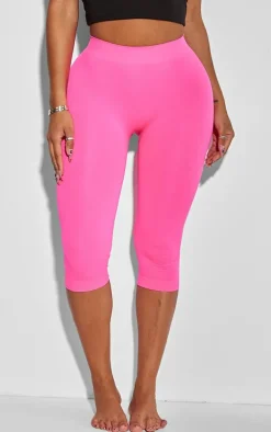 Shape Pink Stretch Seamless Capri Leggings