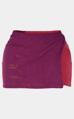 Shape Plum Contrast Knitted Skirt