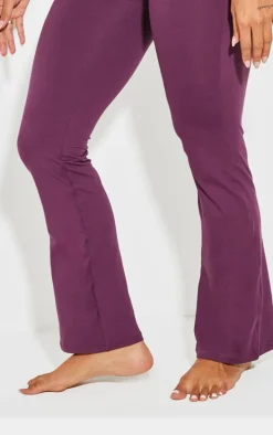 Shape Plum Stretch Sculpted Foldover Waist Flare Pants