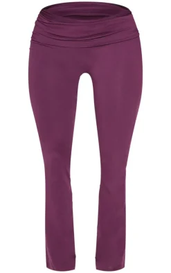 Shape Plum Stretch Sculpted Foldover Waist Flare Pants