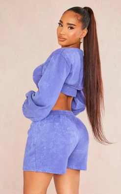 Shape Purple Acid Wash Super Cropped Sweater