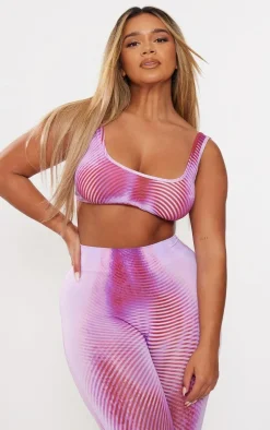 Shape Red Body Print Bralet