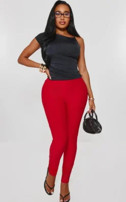 Shape Red Slinky High Waist Leggings