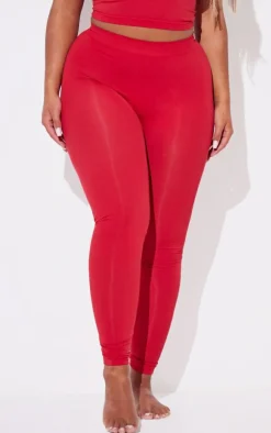Shape Red Stretch Seamless Leggings