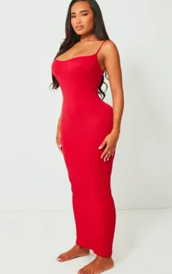 Shape Red Stretch Seamless Strappy Maxi Dress