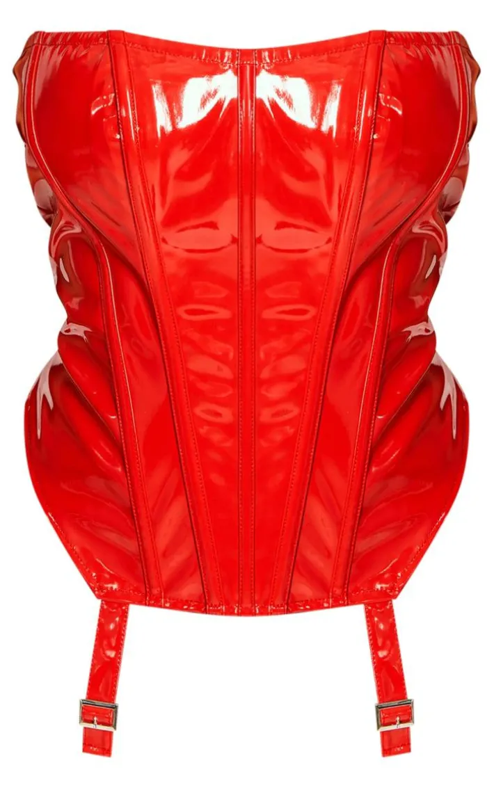 Shape Red Vinyl Corset