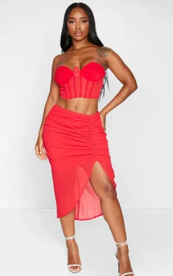 Shape Red Woven Bandeau Corset