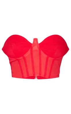 Shape Red Woven Bandeau Corset