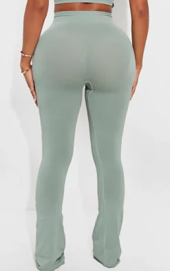 Shape Sage Green Soft Seamless Cut Out Flare Pants