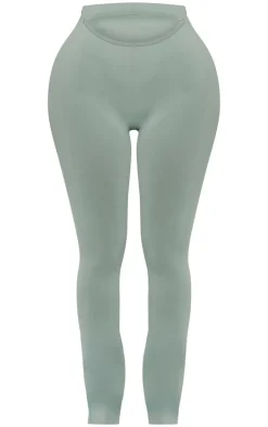 Shape Sage Green Soft Seamless Cut Out Flare Pants