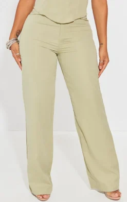 Shape Sage Green Woven Low Rise Pants