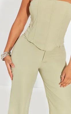 Shape Sage Green Woven Low Rise Pants