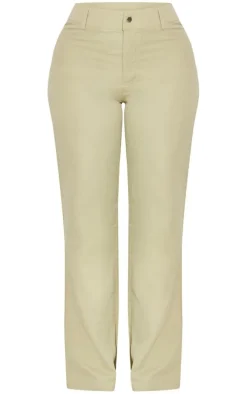 Shape Sage Green Woven Low Rise Pants