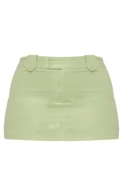 Shape Sage Green Woven Micro Mini Skirt