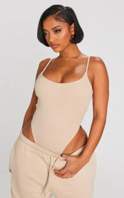 Shape Sand Rib High Rise Bodysuit