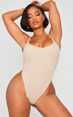 Shape Sand Rib High Rise Bodysuit