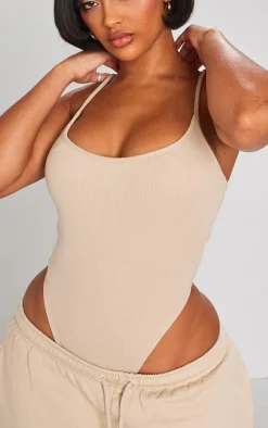 Shape Sand Rib High Rise Bodysuit