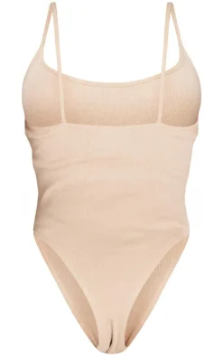 Shape Sand Rib High Rise Bodysuit