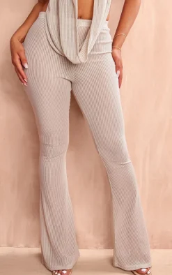 Shape Sand Sheer Rib Flare Pants
