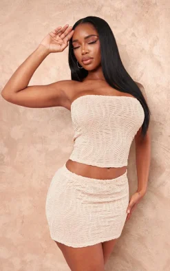 Shape Sand Textured Longline Bandeau Top