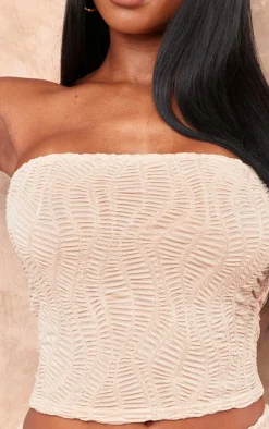 Shape Sand Textured Longline Bandeau Top