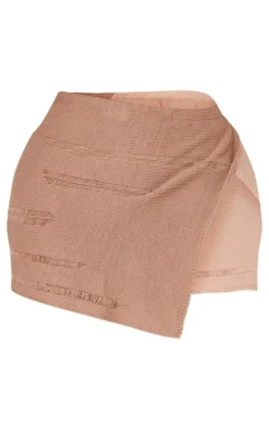 Shape Stone Contrast Knitted Skirt