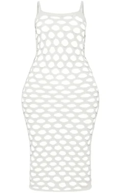 Shape Stone Crochet Strappy Midi Dress